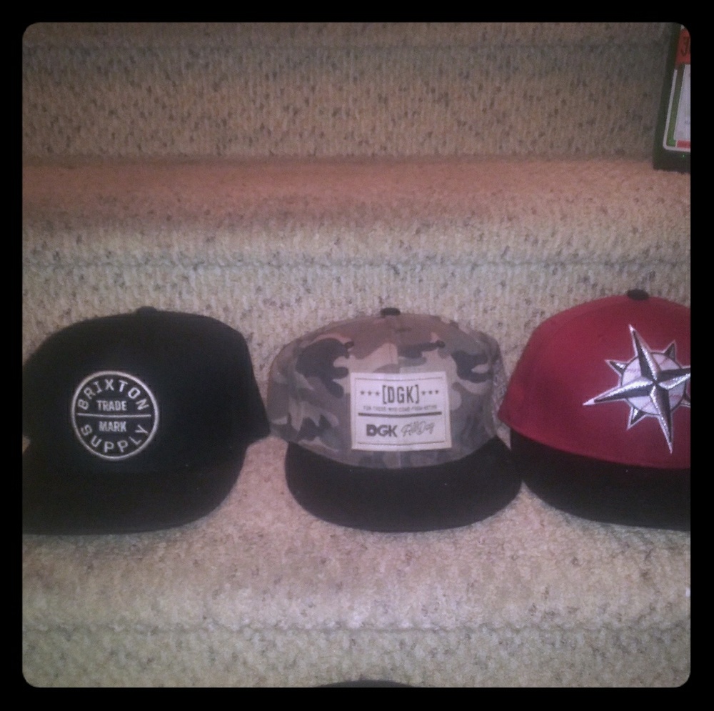 Brixton,  DGK, and Mariners snapbacks